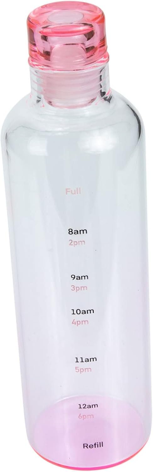 Stylish Capacity Glass Water Bottle with Scale for Sports Fitness Camping and Outdoor Activities High Borosilicate Material Gradient
