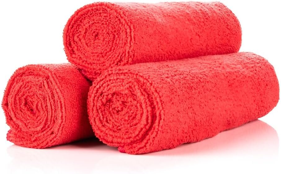 Sport & Workout Towel - Gym, Exercise, Fitness, Spa, Ultra Soft, Super Absorbent, Fast Drying Premium Microfiber, 320gsm, 16in x 27in, Red (3-Pack) - Image 2