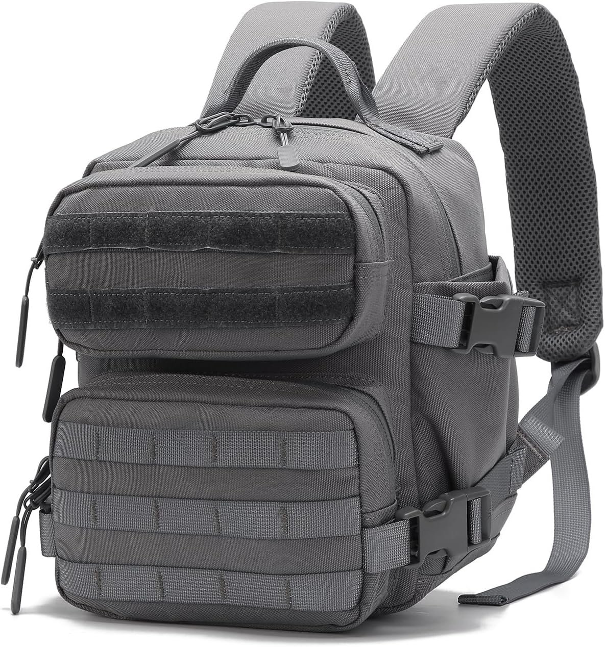 9L Mini Backpack for Men and Women, Small Backpack for Gym Hiking Travel Sports Running (Gray)